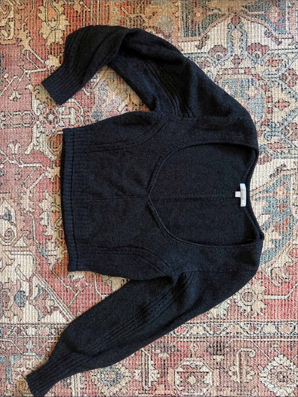 Black Scoop Neck Knit Sweater